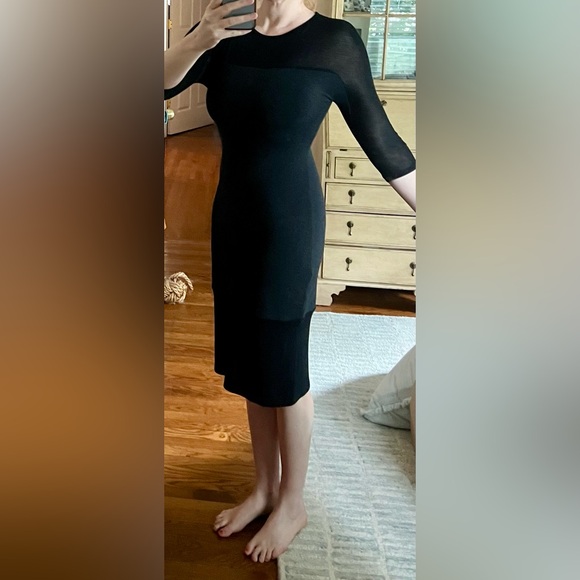 Ioanna Kourbela Black & Gray Bodycon Midi Dress Small - Picture 12 of 16